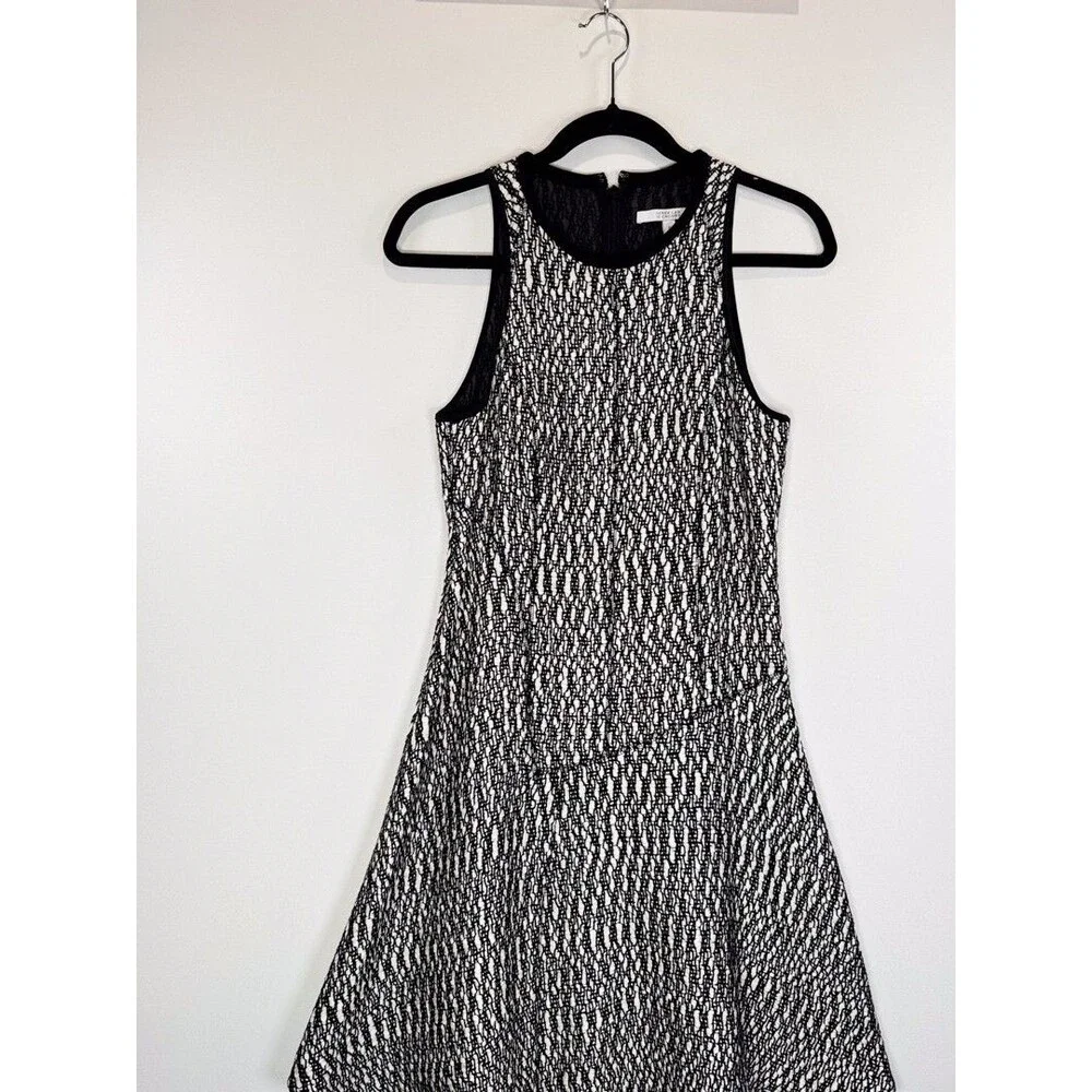 10 Crosby Derek Lam Womens Dress Gray Asymmetric Boucle Silk Mini A Line Size 6 - Picture 6 of 12